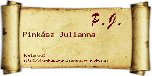Pinkász Julianna névjegykártya